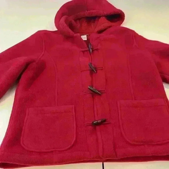 For The Republic Sherpa Hooded coat, Wooden Toggle Closures Size L​ - Picture 1 of 7